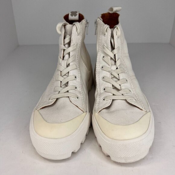 Lucky Brand Womens Eisley White Hi Top Comfort Lace Up Canvas Size 8 M Sneakers - Picture 3 of 9